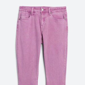 Cosmic Blue Love Milo Lavender Side Split Capri Skinny Jean